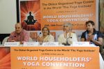 Anupam_Kher-Smt.Hansaji JayadevaYogendra_Director_TheYogaInstitute-Panditt ShivKumarSharma-SukhwinderSingh at Yoga Convention 2012 (2).JPG